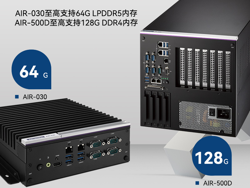 研华AI边缘服务器,双GPU工控主机,DDR4内存|AIR-500D